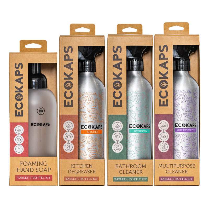 Essentials pack, dissolvable cleaning and hand soap pack, ECOKAPS, New Zealand