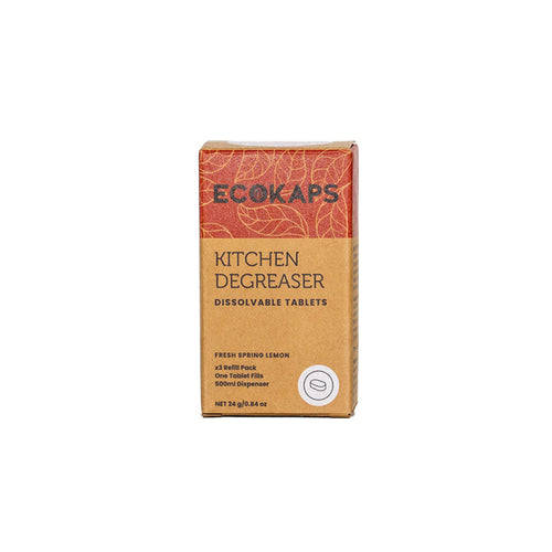 Kitchen Degreaser Cleaner Tablets ECOKAPS Dissolvable Cleaning Tablet New Zealand, front of box